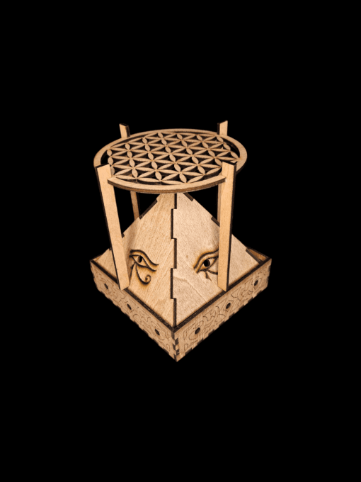 Encensoir pyramide œil d' Horus avec support de purifiation et rechargement vendu avec encens