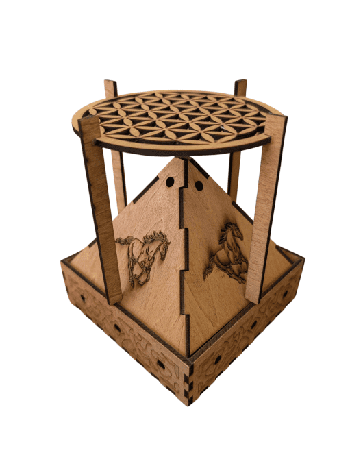 Encensoir Pyramide Cheval & Fleur de Vie