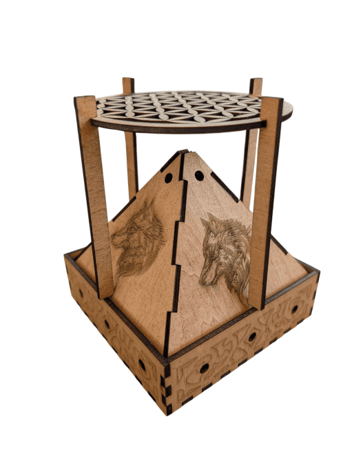 Encensoir Pyramide Loup & Fleur de Vie