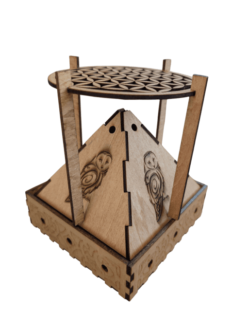 Encensoir Pyramide Chouette & Fleur de Vie