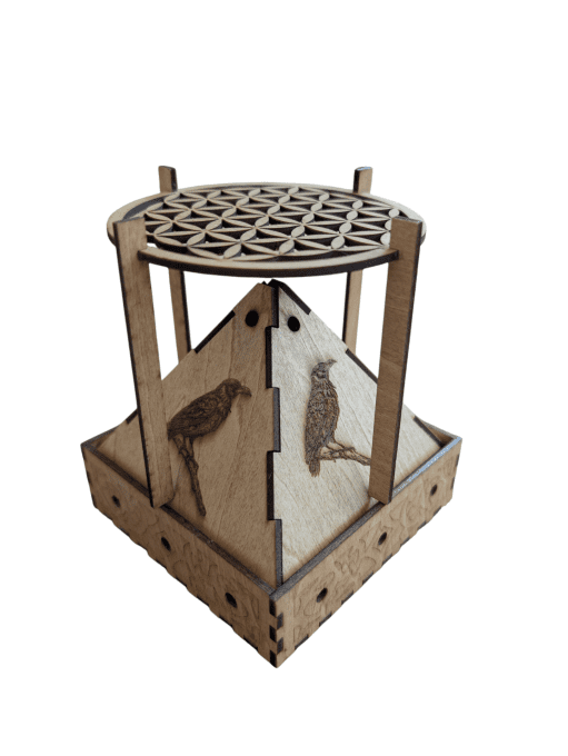 Encensoir Pyramide Corbeau & Fleur de Vie