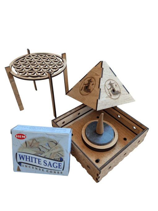 Encensoir Pyramide Sorcière & Fleur de Vie