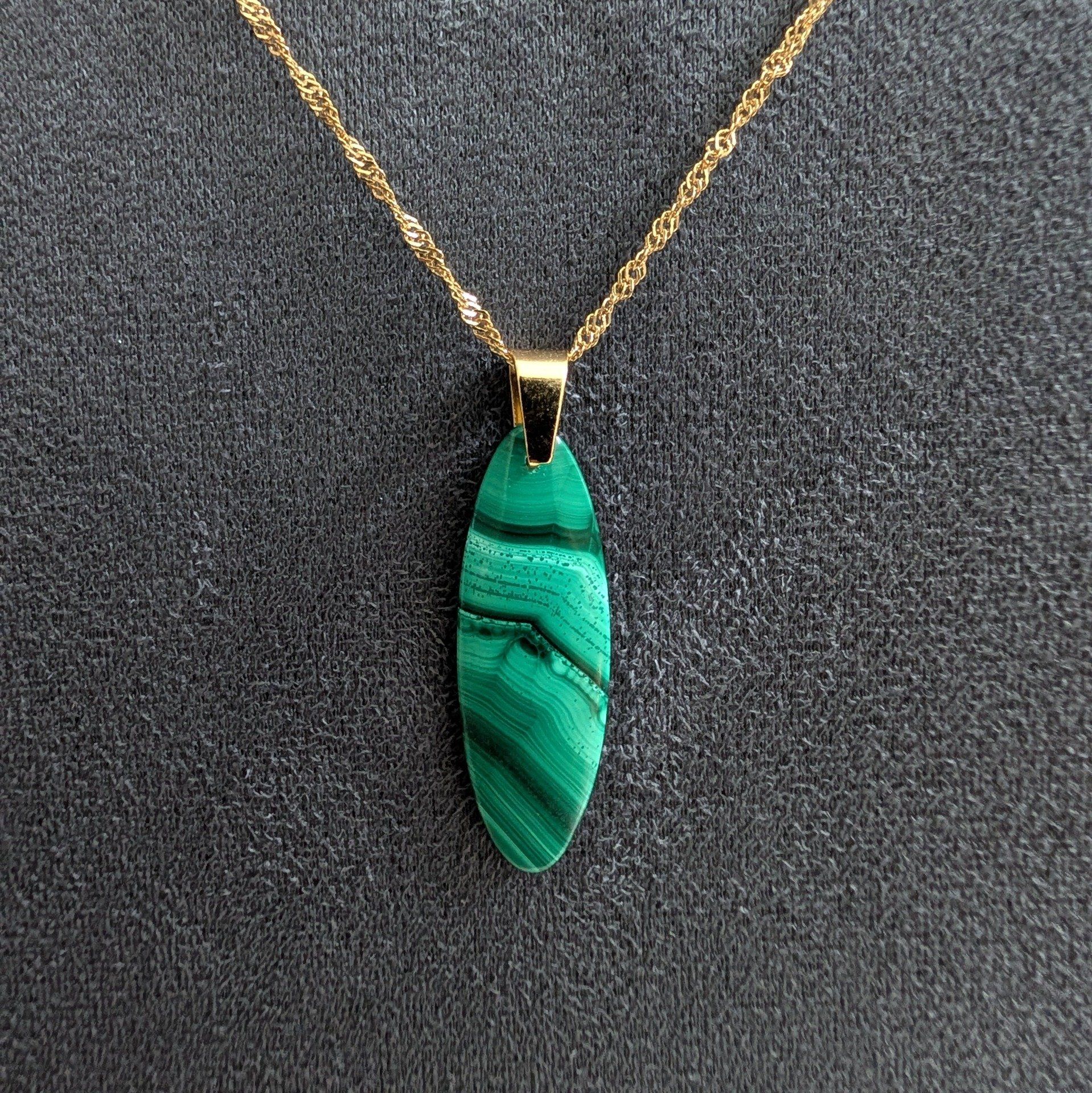 Collier en malachite