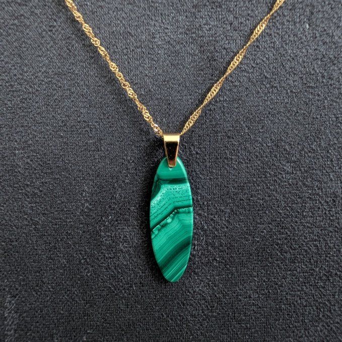 Collier en malachite
