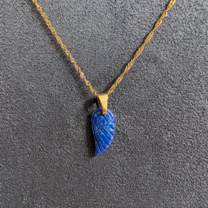 Collier aile d’ange en Lapis-Lazuli