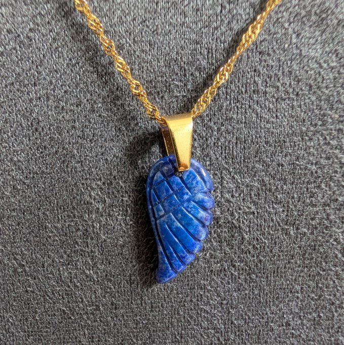 Collier aile d’ange en Lapis-Lazuli