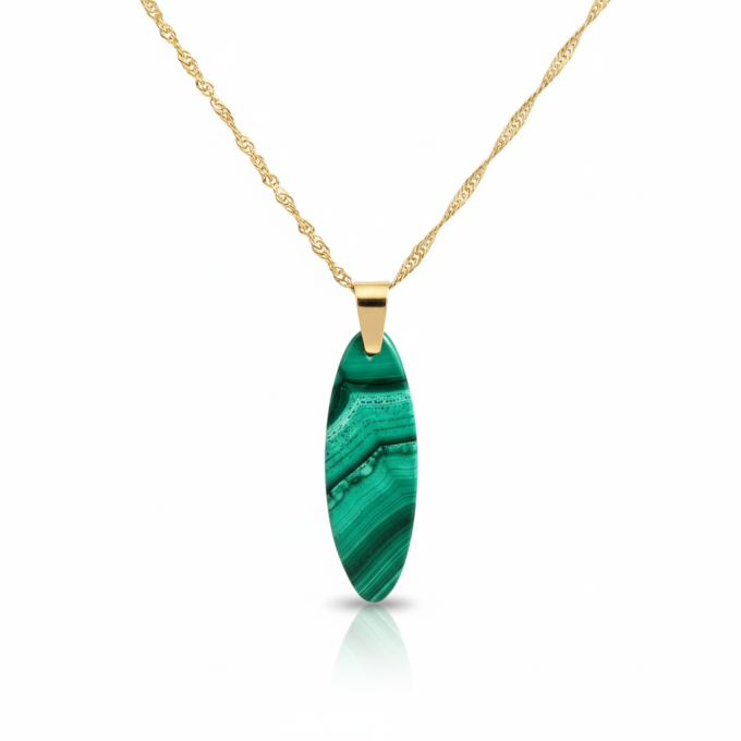 Collier en malachite
